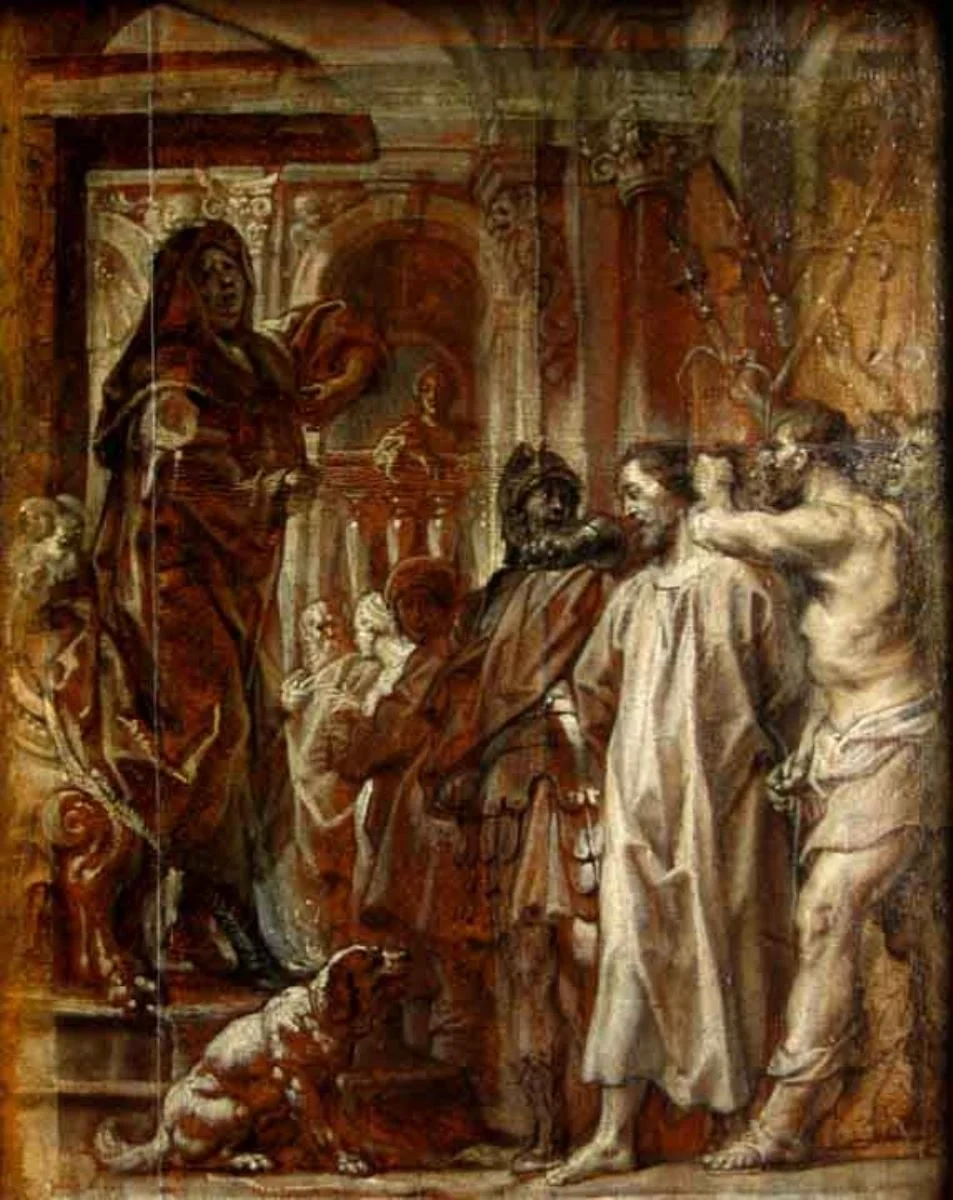 Iisus în fața lui Caiafa, by Jacob Jordaens, unspecified