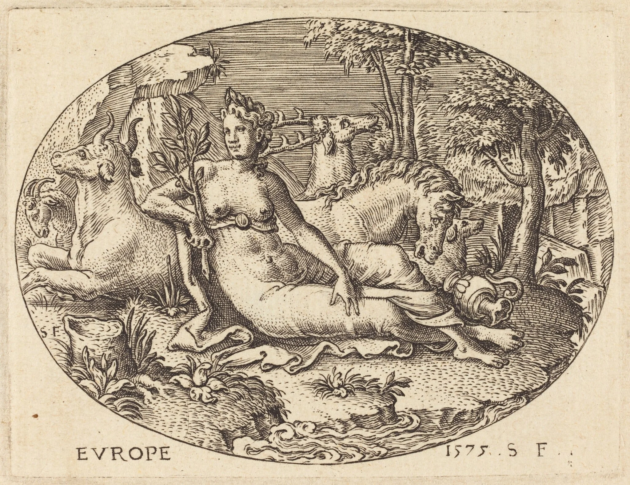 Europe, by Etienne Delaune, ink, 1575