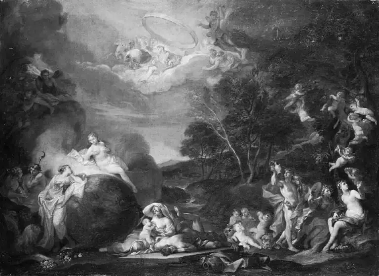 An Allegory with Bacchus, Ceres, Flora and Apollo