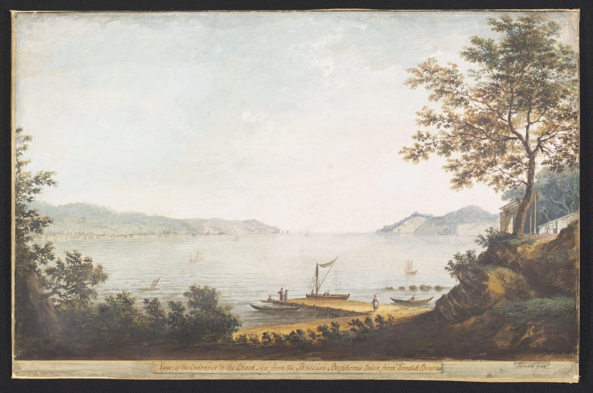 View of the Entrance to the Black Sea from the Thracian Bosphorus taken from Keretch Bournu