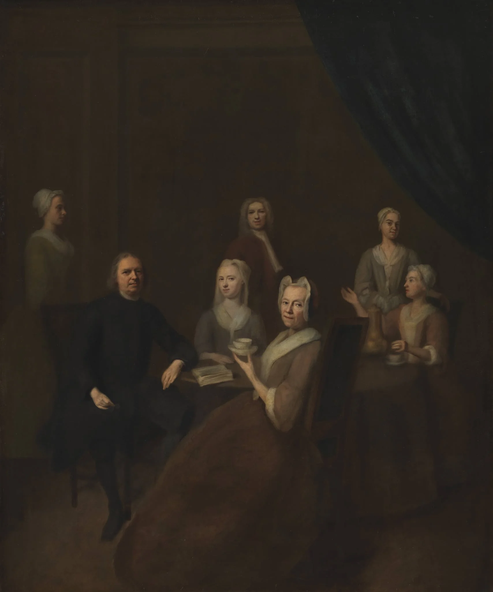 The Artist's Parents-in-Law and some of their Children, by Unknown, 1750