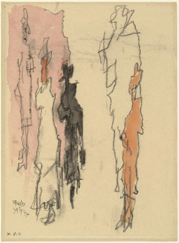 Untitled, by Lyonel Feininger, watercolor, 1950