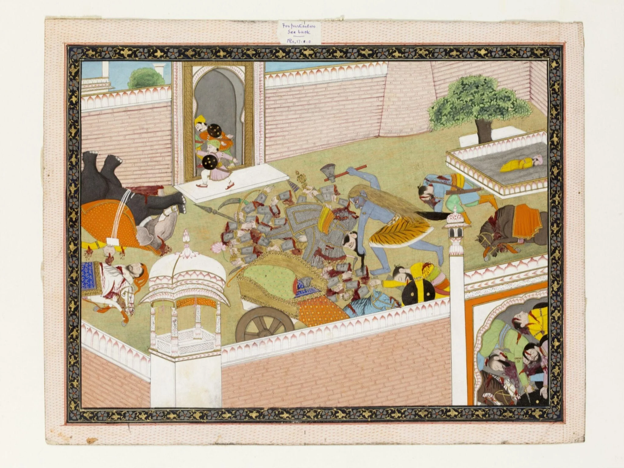 Vishnu as Parasurama, by Unknown, paint, 1860