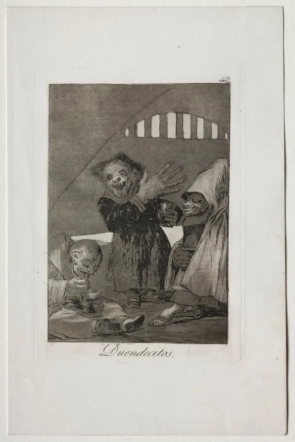 Hobgoblins, Plate 49, by Francisco Goya, 1799