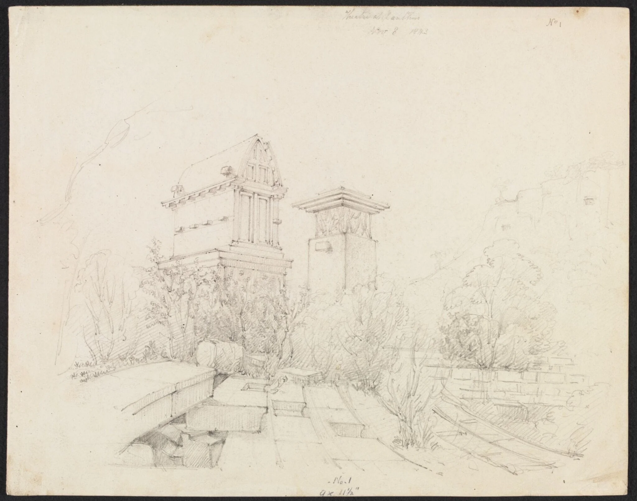 Theatre at Xanthus, by George Scharf, 1843