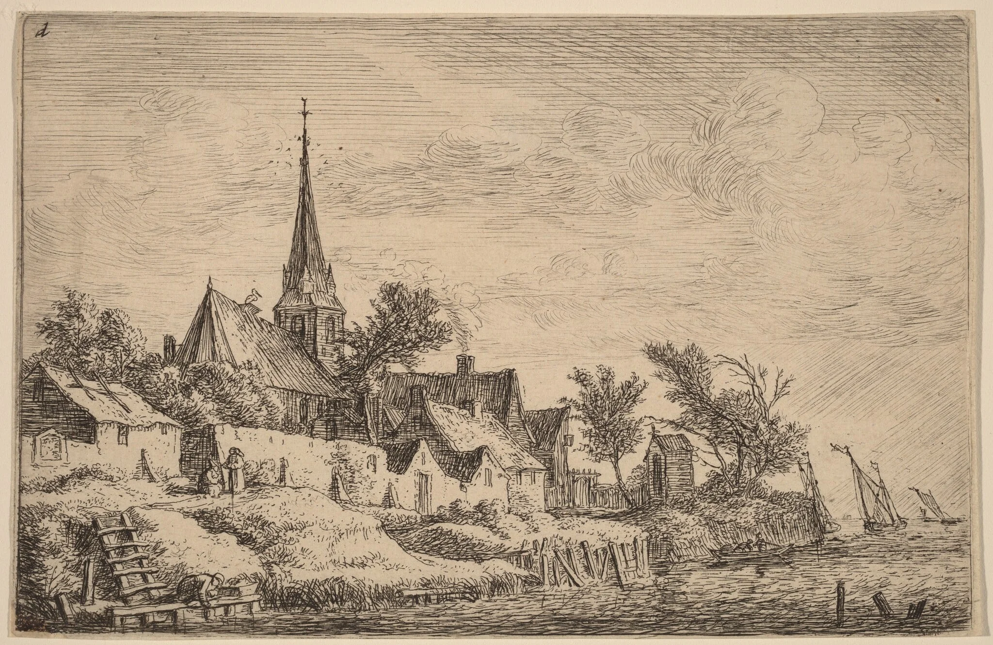 Village Steeple at the Seaside