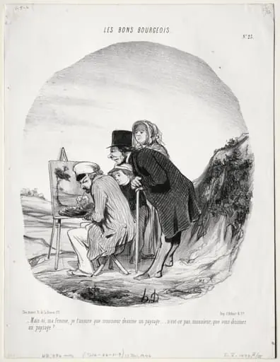 But yes, my dear, I assure you that this gentleman is drawing a landscape...