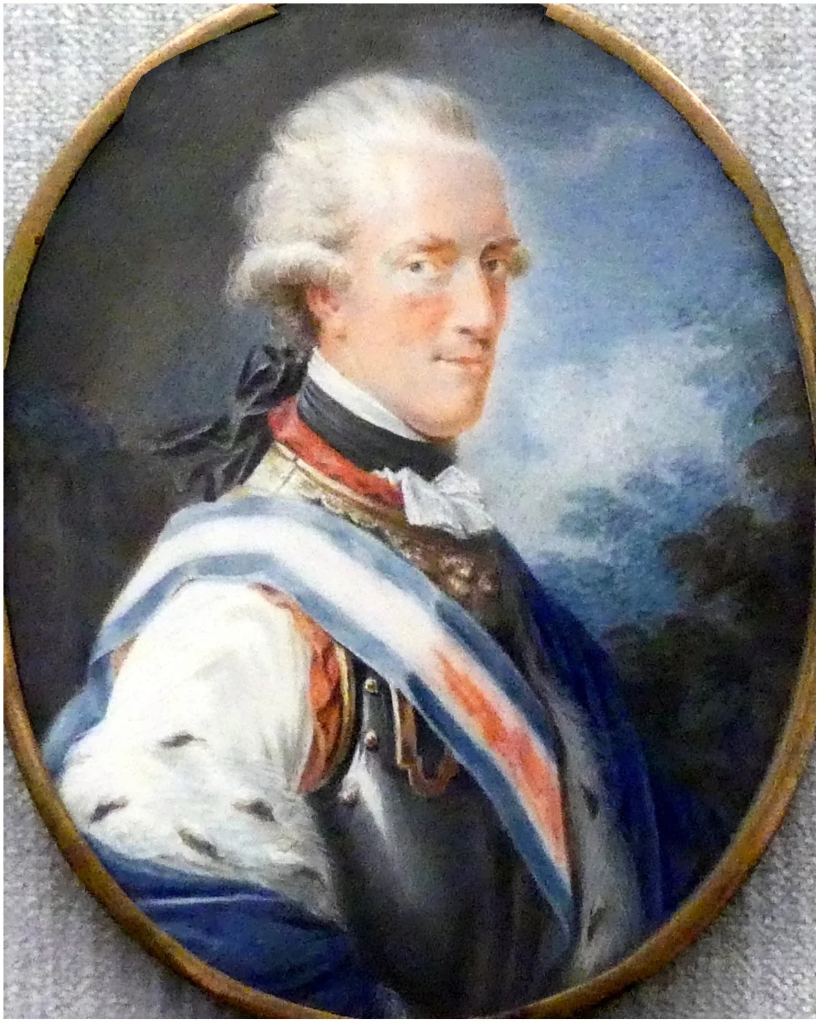Herzog Albrecht Kasimir August von Sachsen-Teschen (1738-1822 als Oberst - Inhaber seines Kürassierregiments. 1791), by Unknown, watercolor, 1796