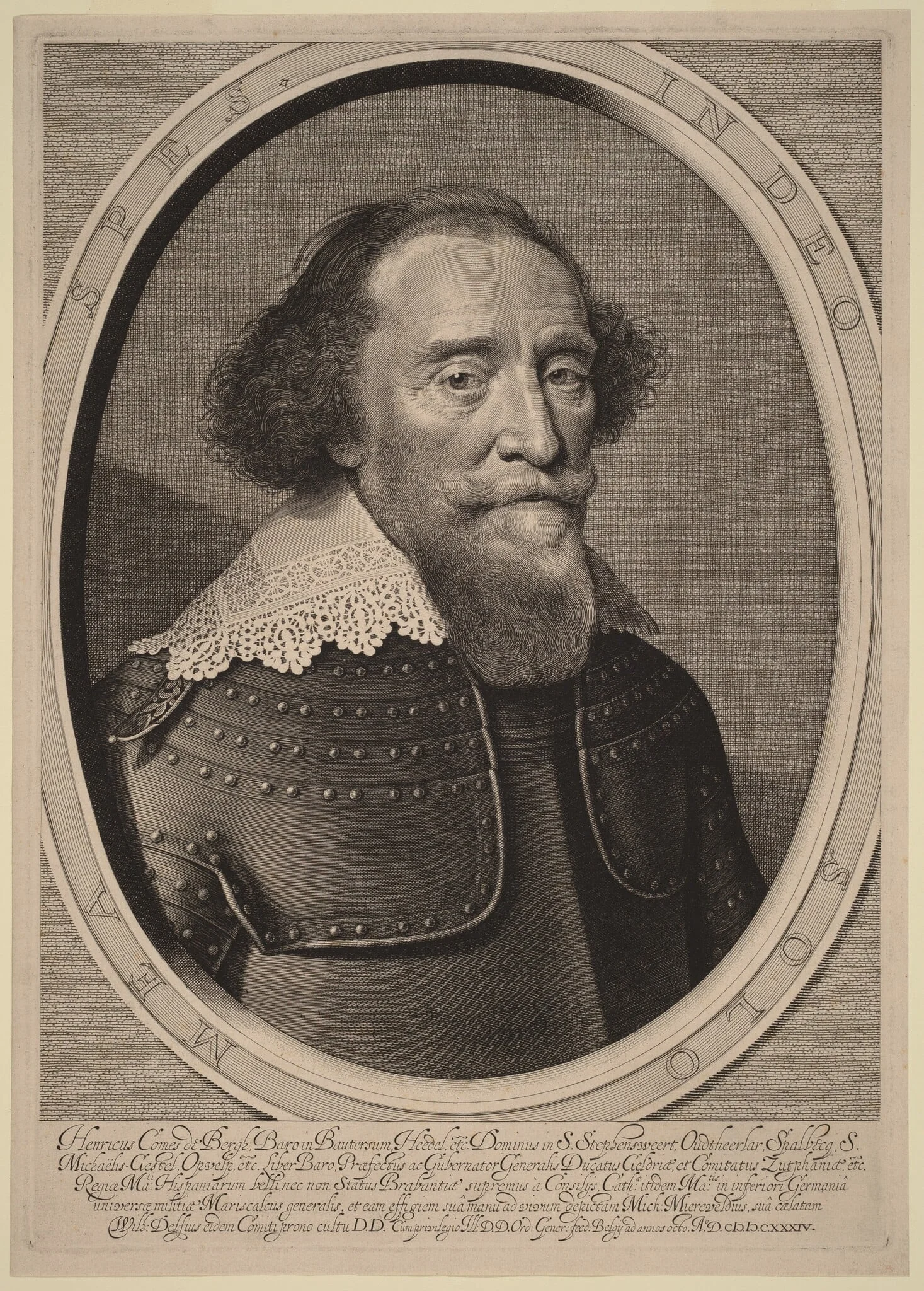Henry, Count de Bergh, by Willem Jacobsz Delff, ink, 1634