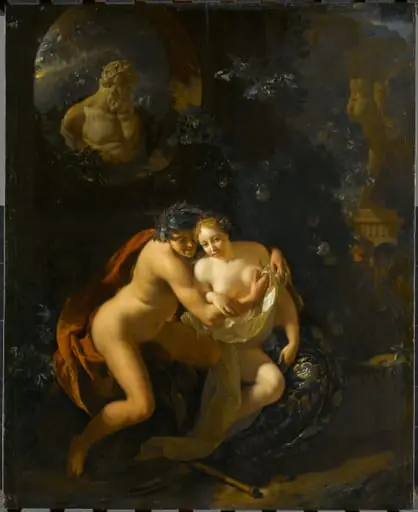 A Couple Making Love in a Park Spied on by Children