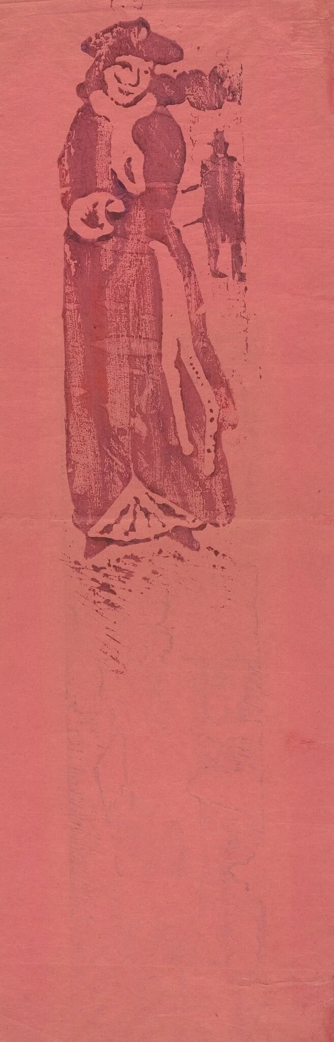 Woman with a Muff (La Dame au Manchon), by Émile Bernard, ink, 1892