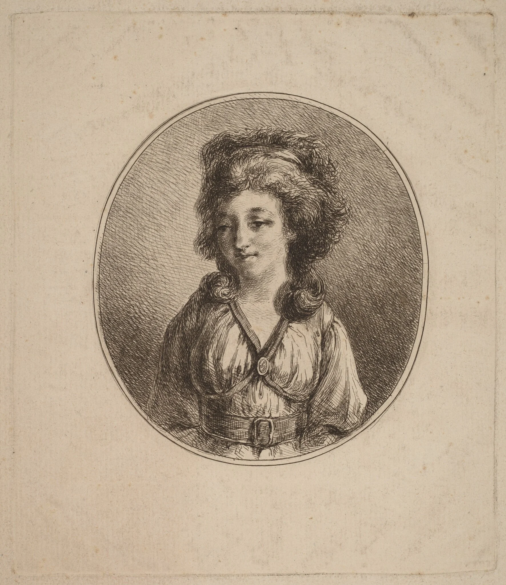 Anne-Dorothée, Duchesse de Courlande, by Vivant Denon, ink, 1794