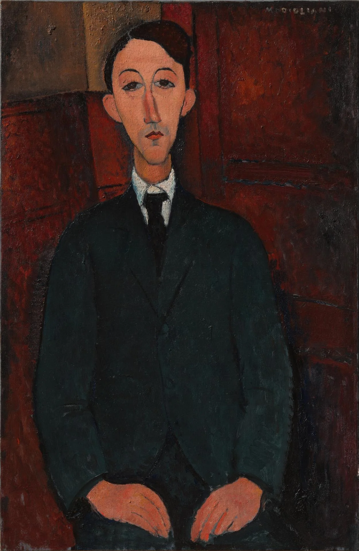Portrait of the painter Manuel Humbert, by Amedeo Modigliani, oil, 1916
