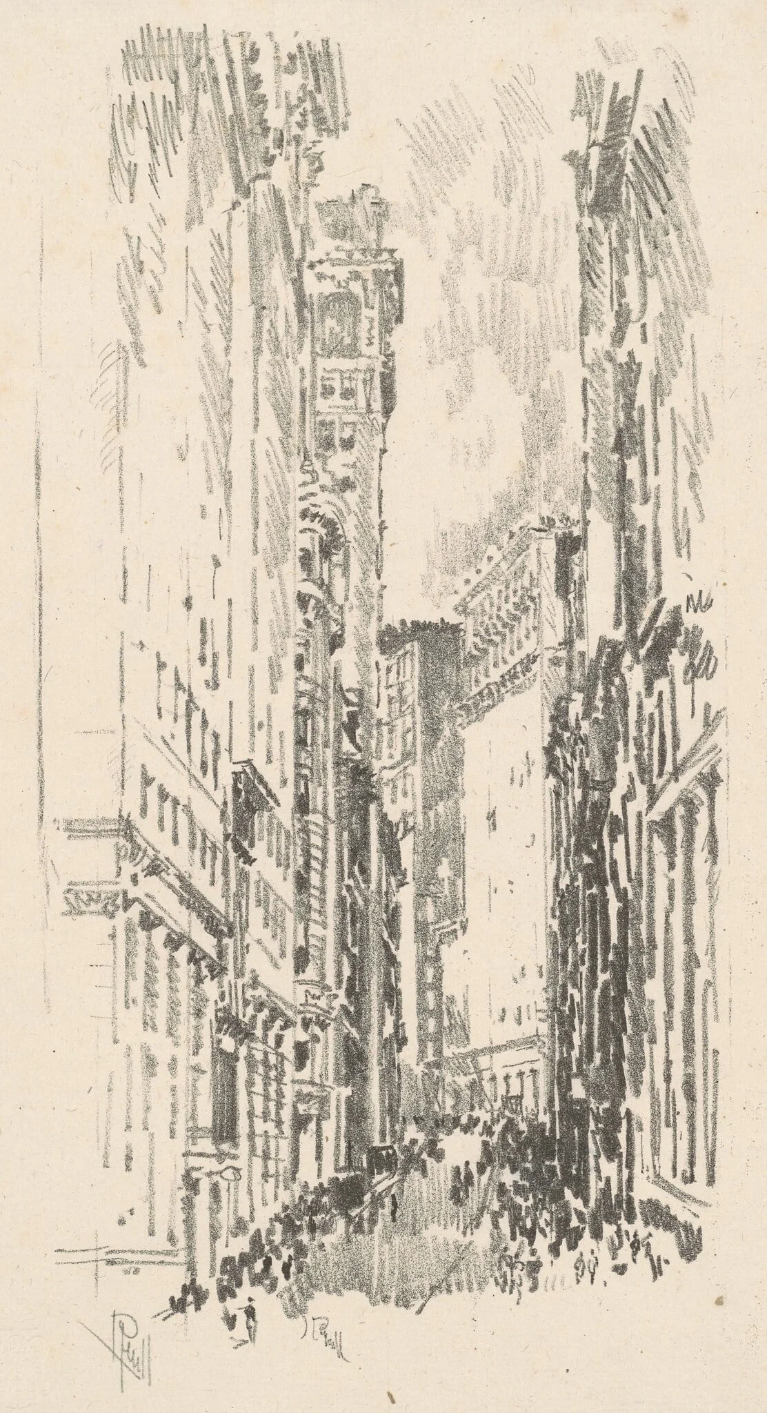 William Street, by Joseph Pennell, ink, 1904