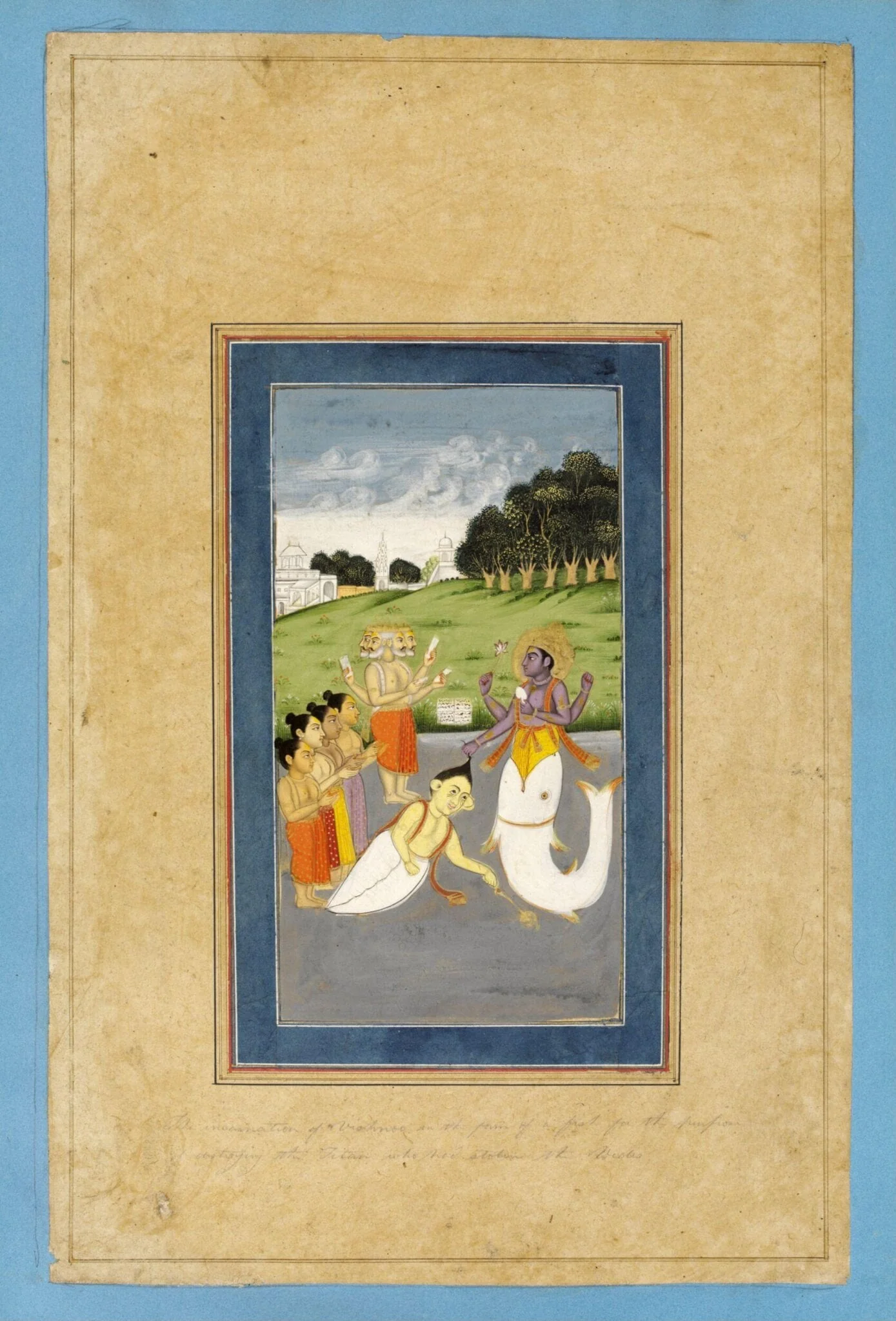 Matsya, by Unknown, paint, 1850
