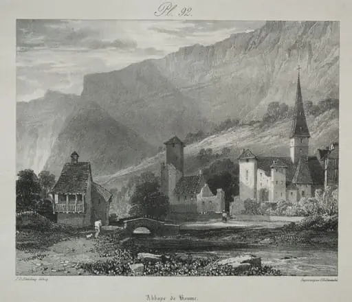 Voyages pittoresques et romantiques dans l'ancienne France.  Franche Comté:  Abbaye de Baume, Baume-les-Messieurs