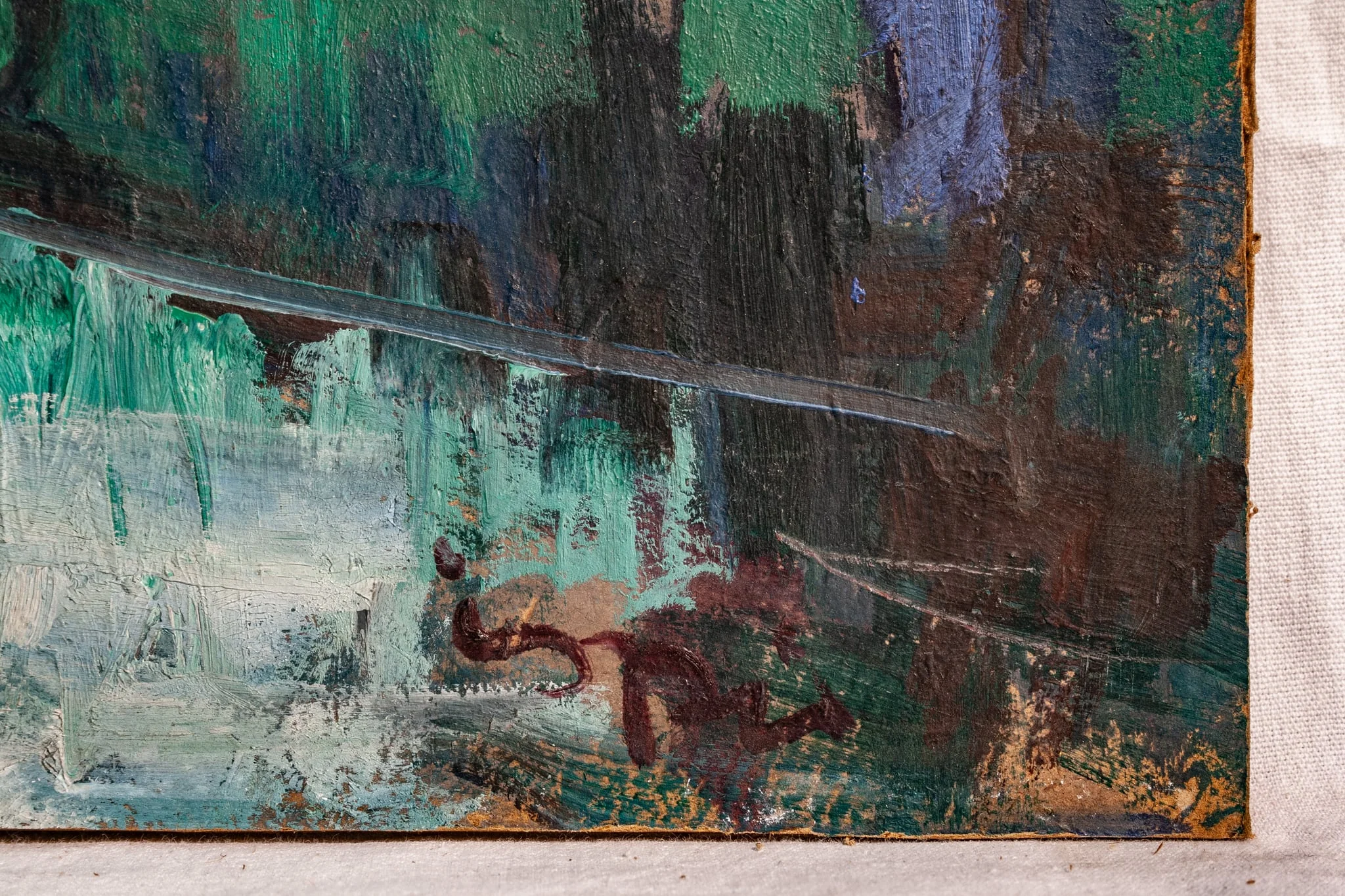 Peisaj în deltă cu personaje, by Eugen Ispir, unspecified