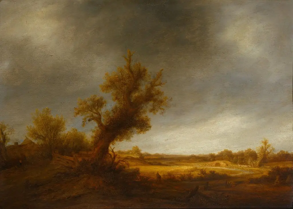 Landscape with an old oak