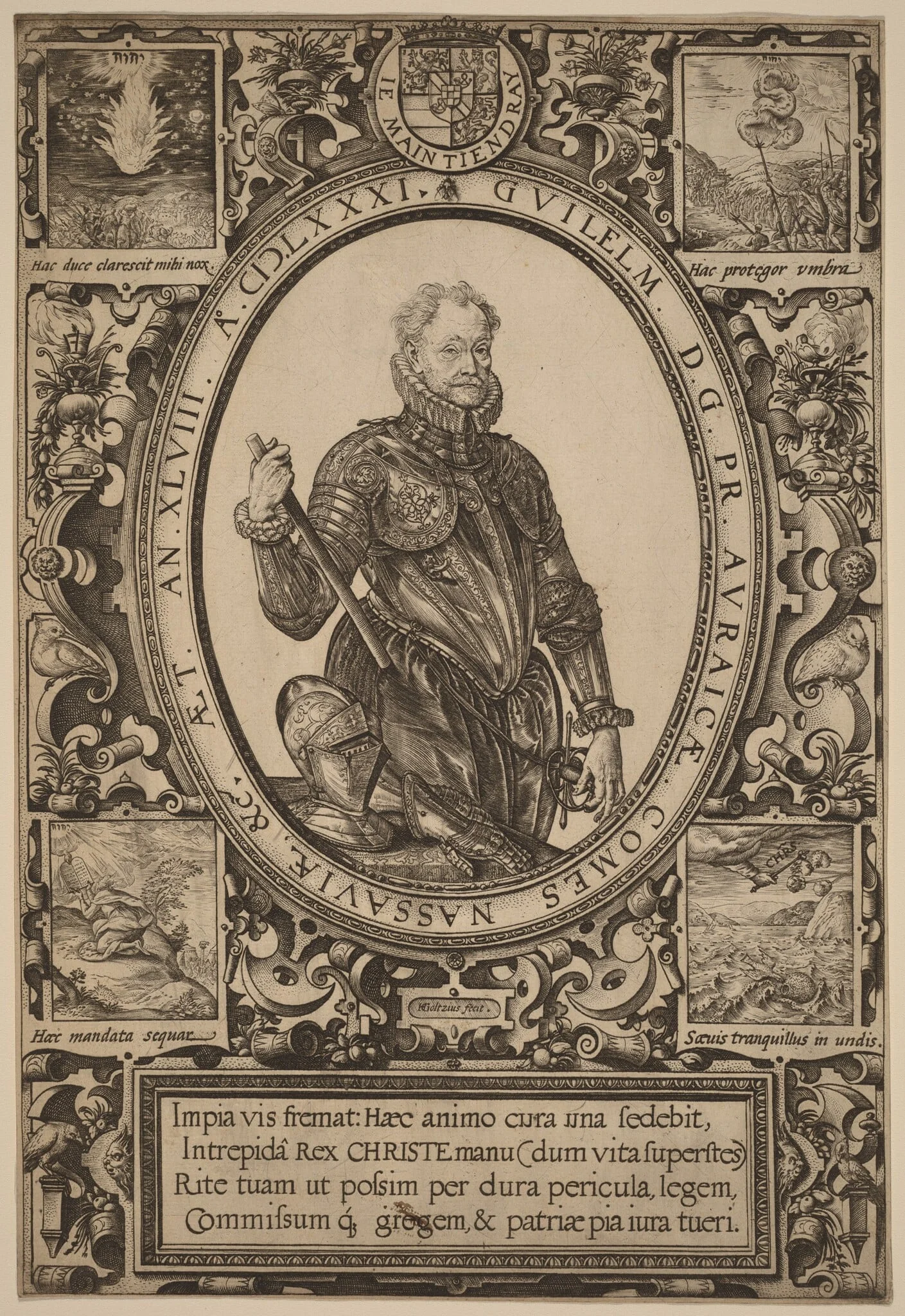 William, Count of Nassau, Prince of Orange, by Hendrik Goltzius, ink, 1581