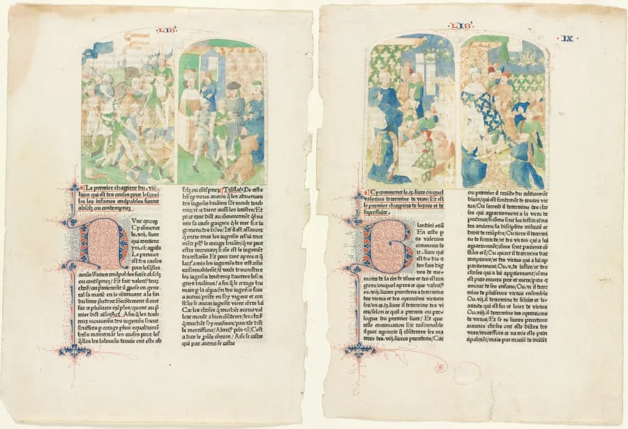 Opening Pages from Valerius Maximus's Facta et dicta memorabilia, by Unknown, 1476