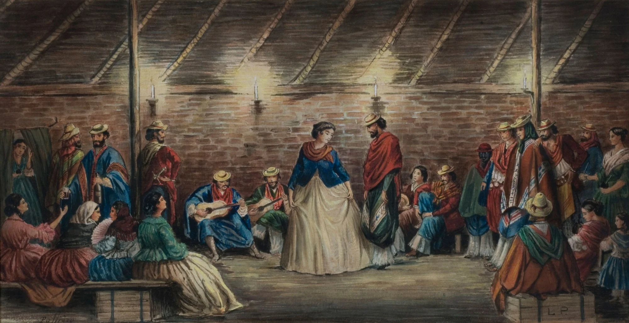 Dancing the cat, by Juan León Pallière, unspecified, 1860