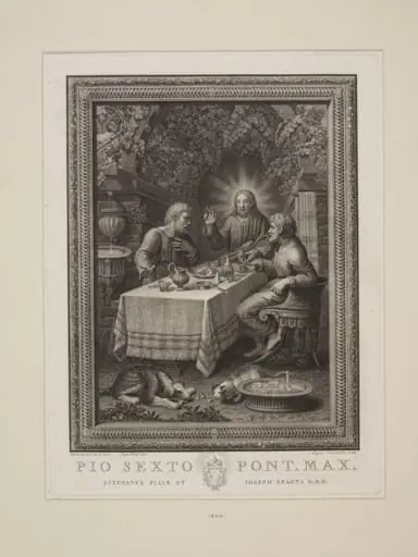Christ and his disciples at Emmaus