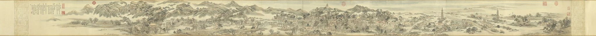 Image of an Empire in Peace and Prosperity, by Zhou Kun, unspecified, 1745