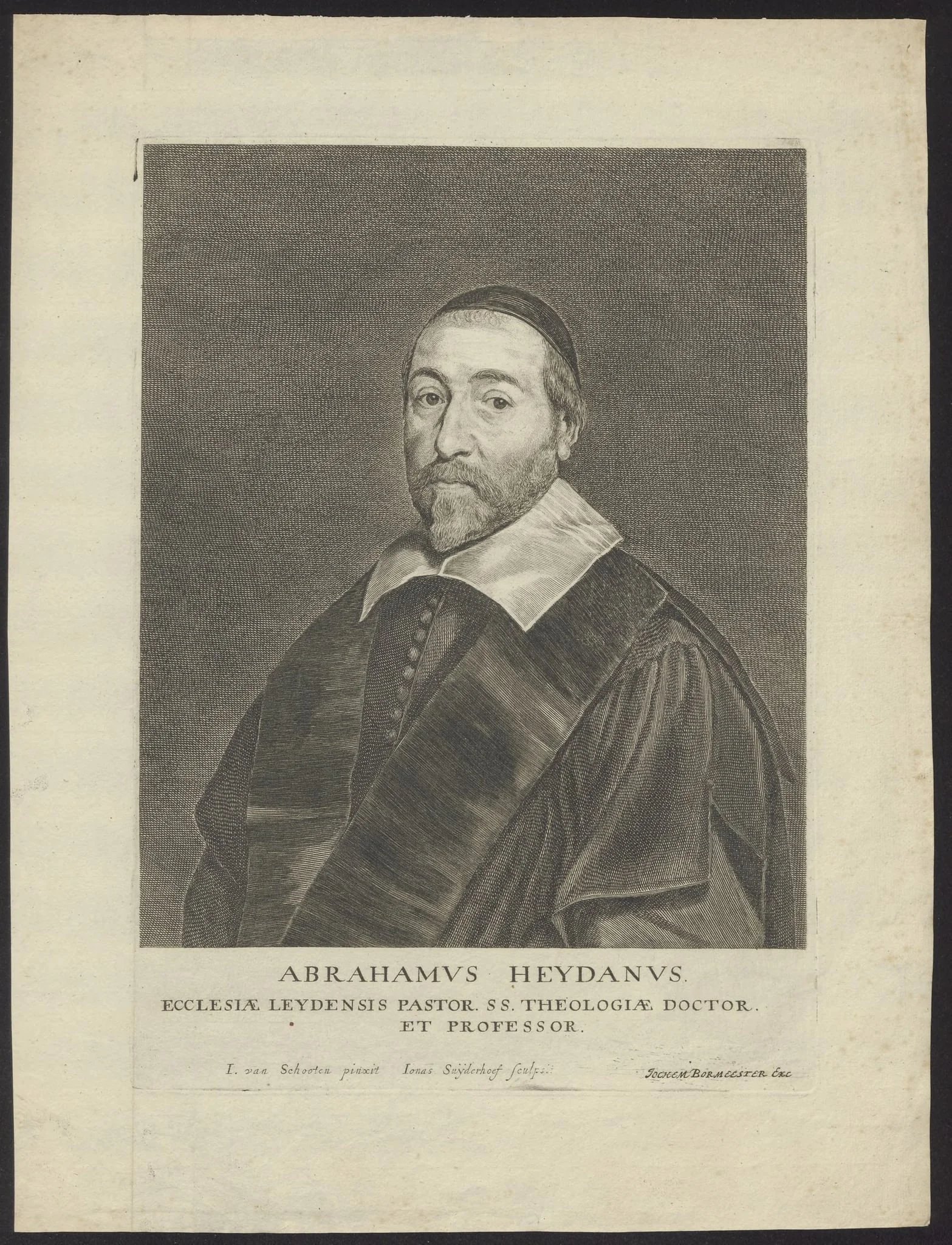 Portrait of Abrahamus Heydanus, pastor and professor of theology in Leiden