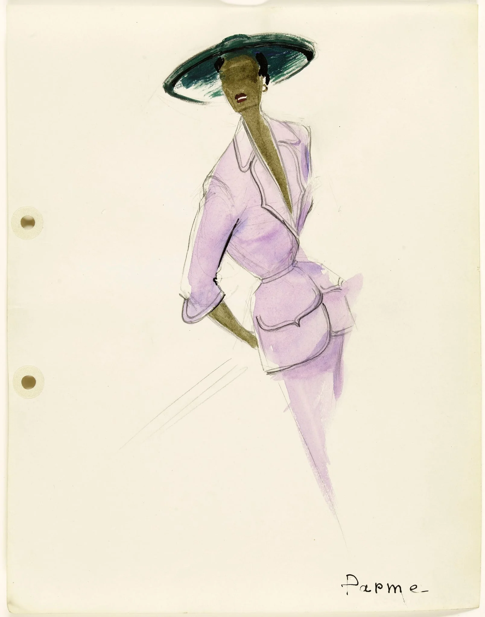 'Parme', by Carven, 1951