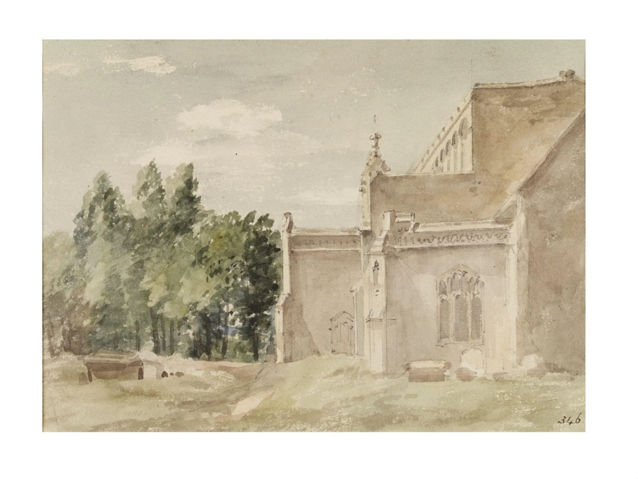 East Bergholt Church: view from the east