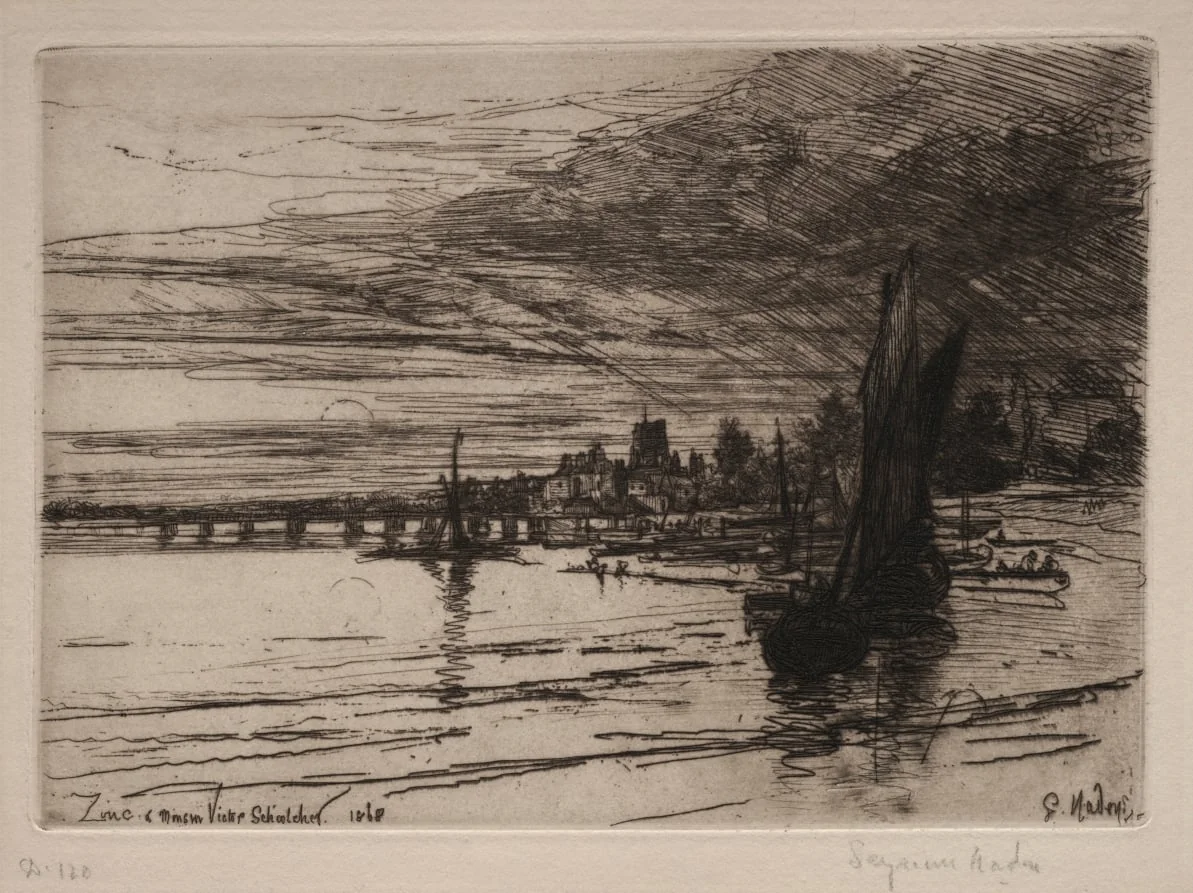 Battersea Bridge, by Francis Seymour Haden, 1868