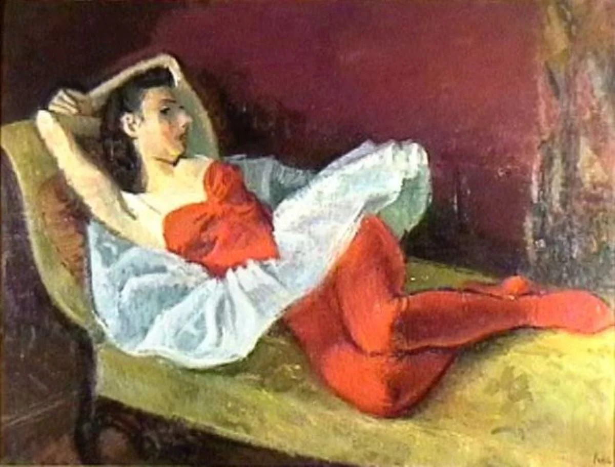 Baletistă culcată, by Iosif Iser, unspecified
