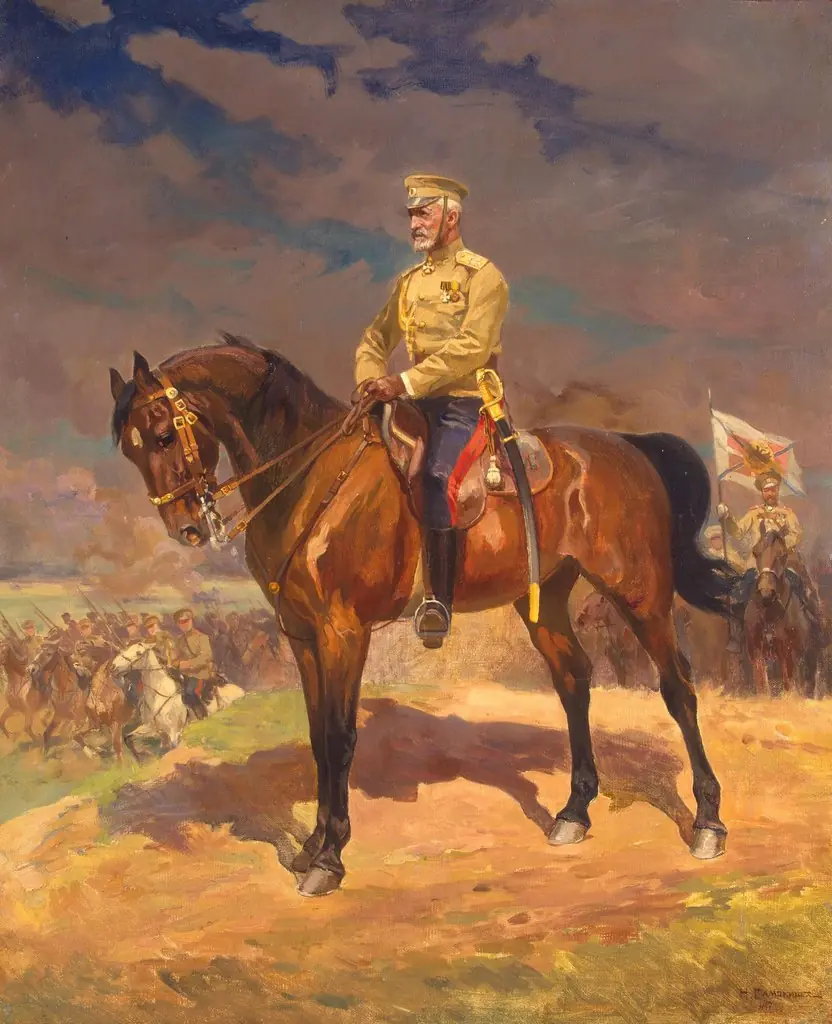 Portrait of Grand Duke Nikolai Nikolayevich (the Younger) on Horseback