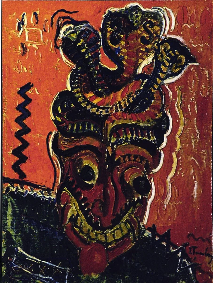 Mască africană, by Ion Țuculescu, unspecified