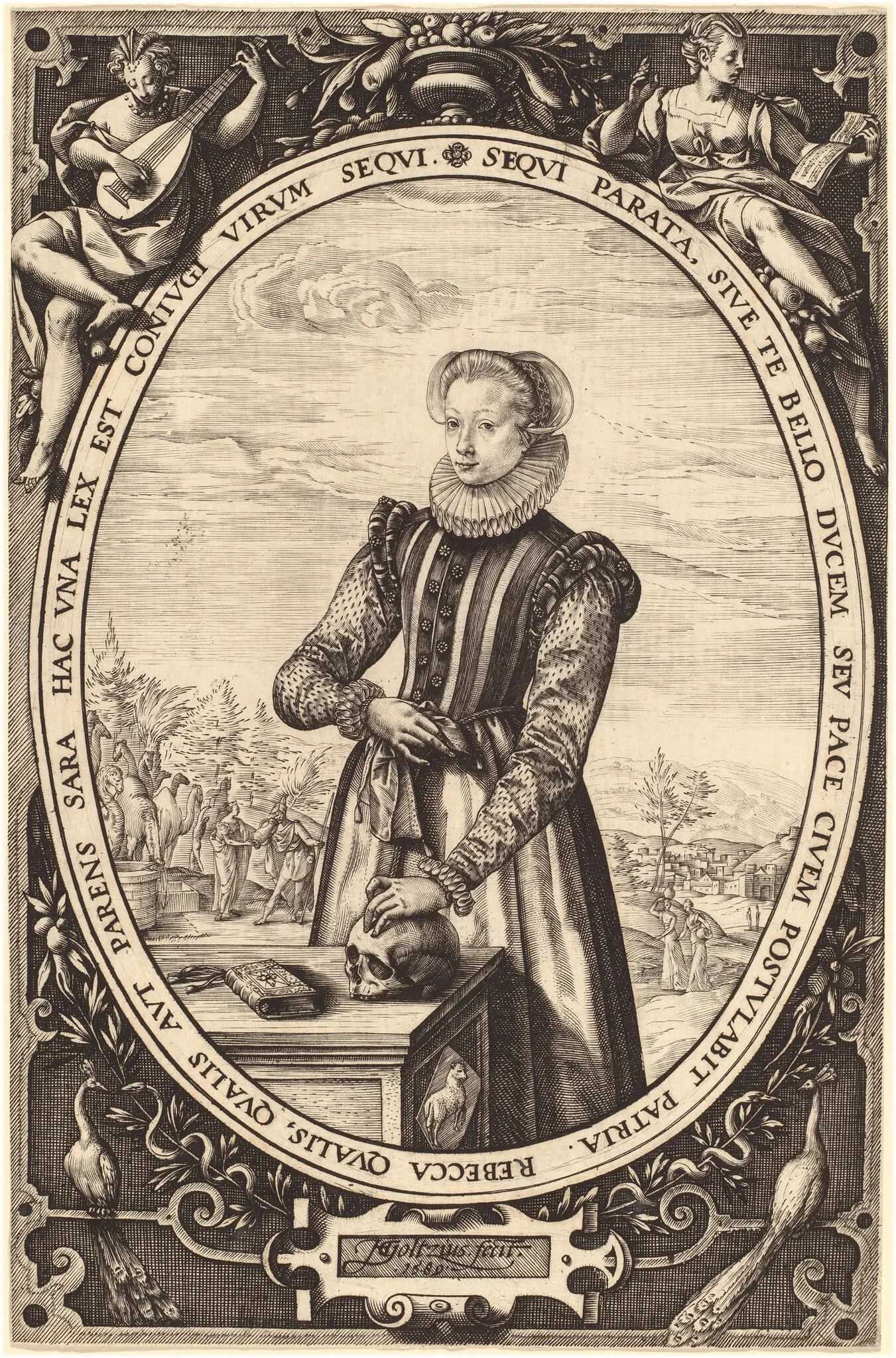 Josina Hamels, by Hendrik Goltzius, ink, 1580