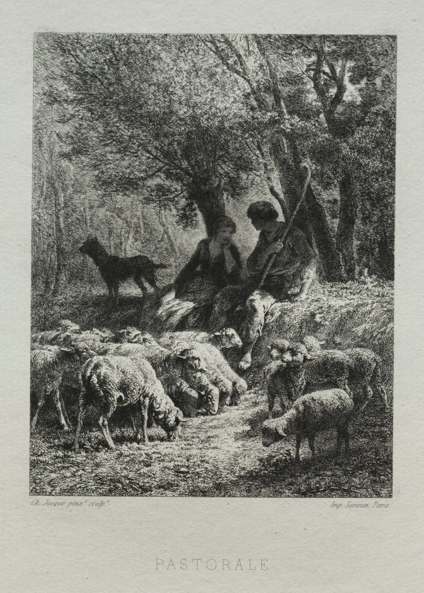Pastorale, by Charles Jacque, 1864