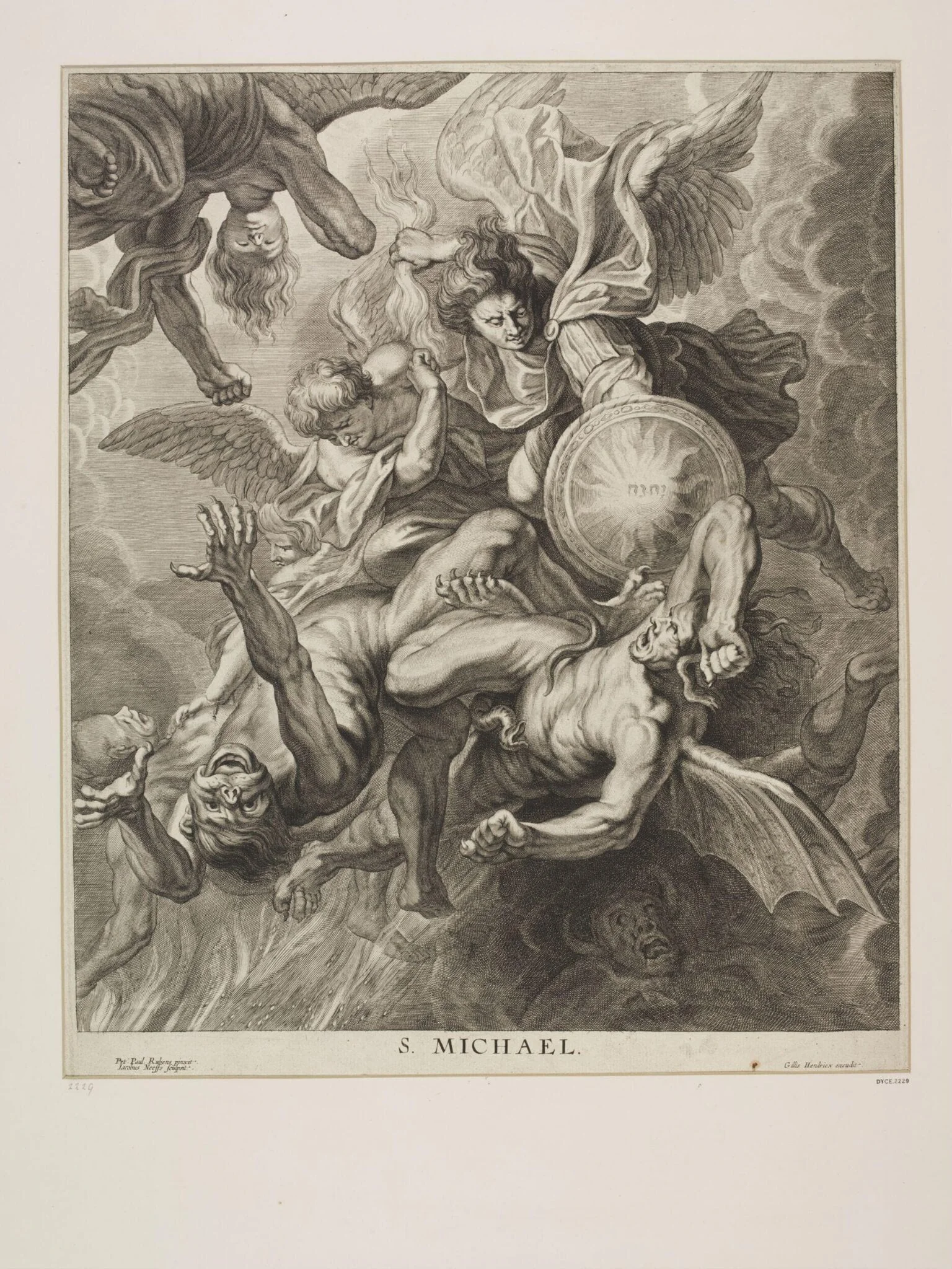 St. Michael overcoming the evil spirits, by Jacobus Neefs, 1650