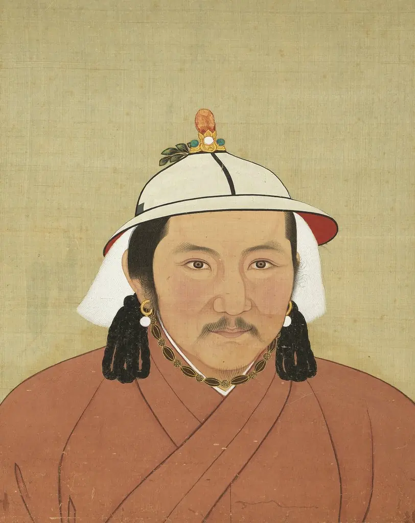 元代帝半身像册-元文宗皇帝像