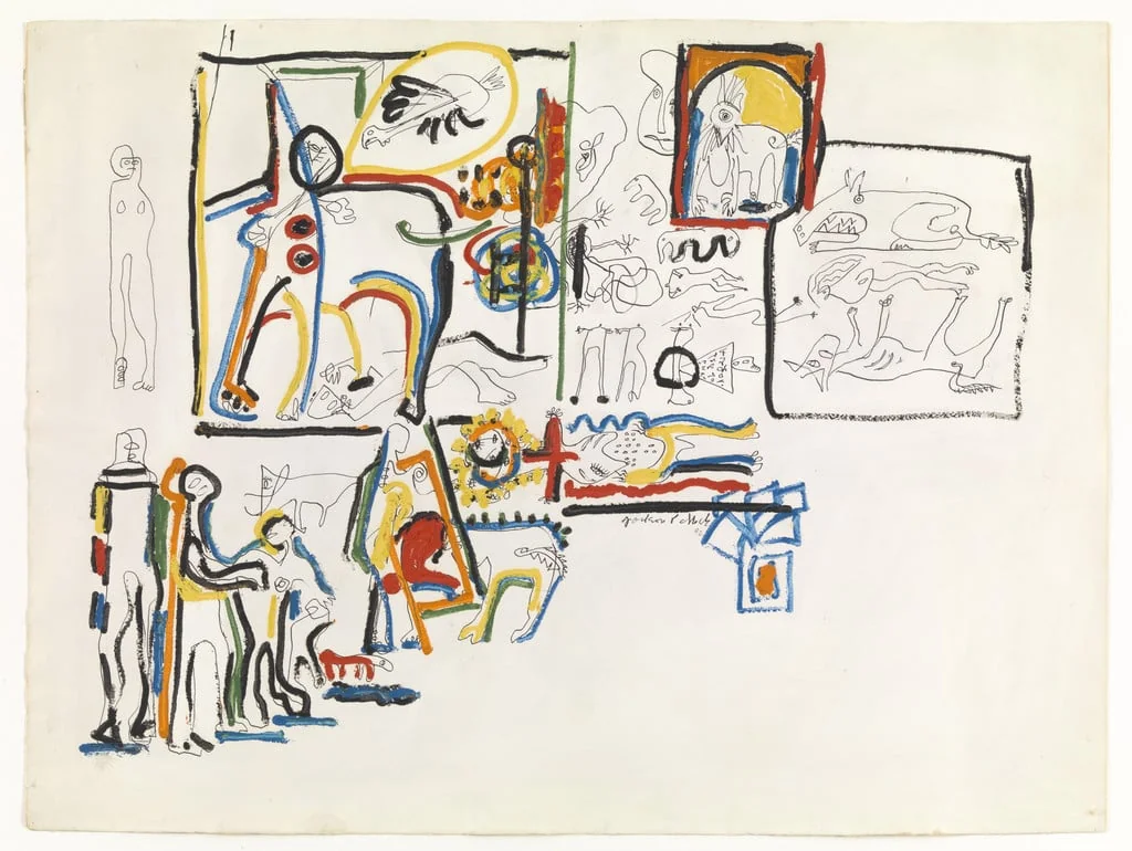 Untitled, by Jackson Pollock, gouache, 1942