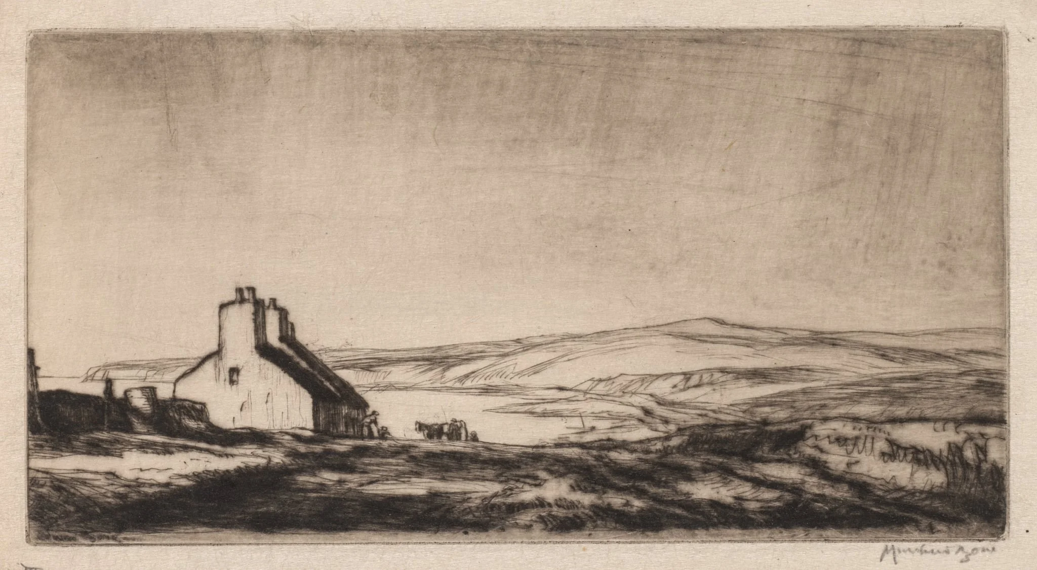 Third Study for 'The Ballantrae Road', by Muirhead Bone, 1908