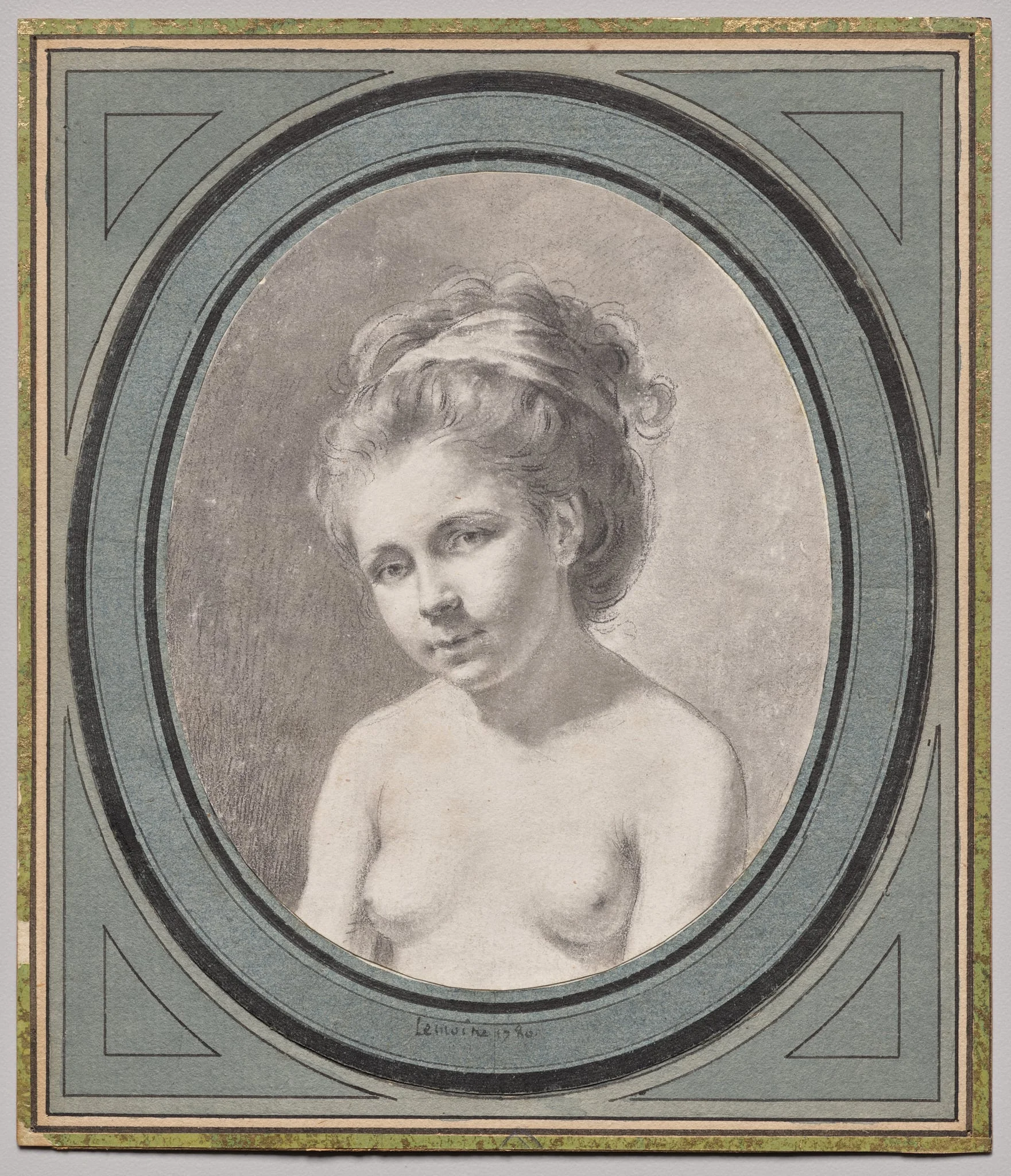 Bust of a Nude Woman, by Jacques Antoine Marie Lemoine, 1780