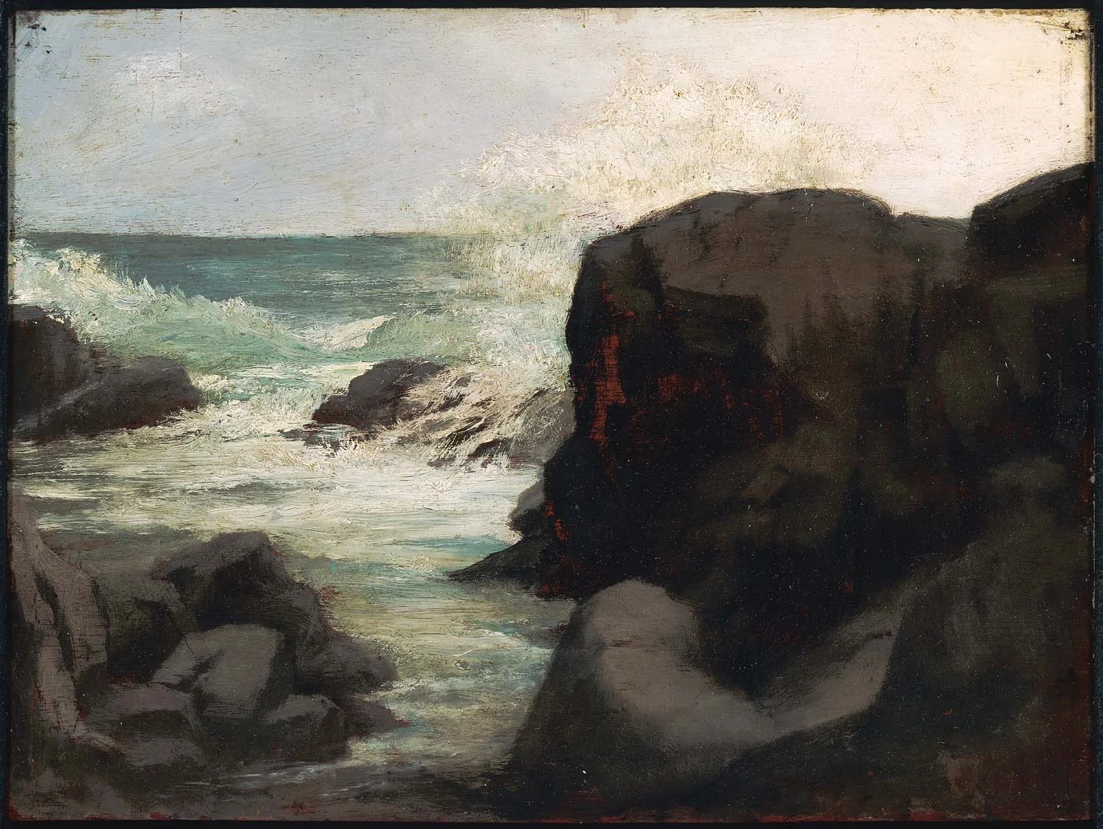 Sea and Rocks near Spouting Horn, by John La Farge, unspecified, 1859