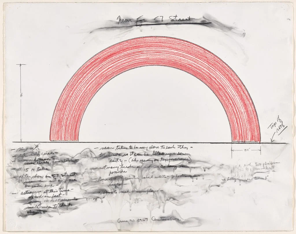 Untitled, by Stephen Antonakos, graphite, 1967
