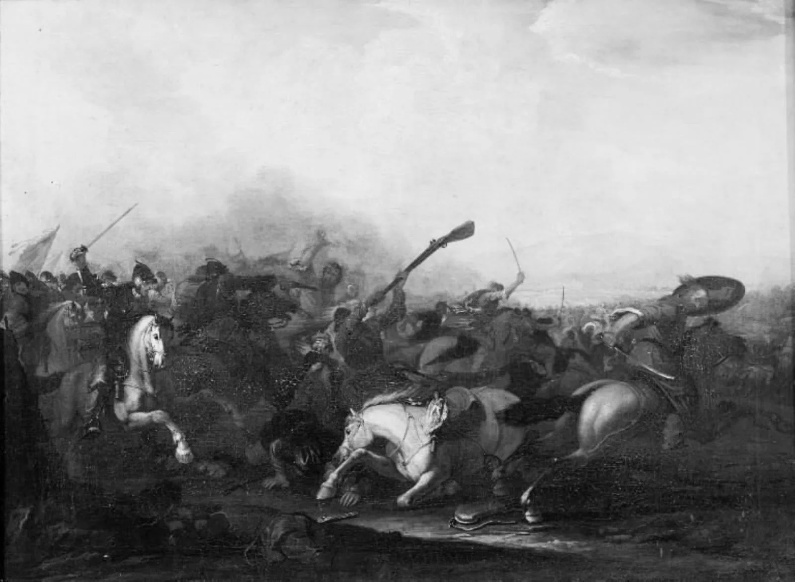 A Cavalry Encounter, by Unknown, 1750