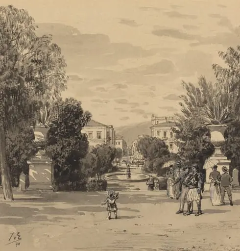 View from the Old Royal Palace of the Hermesstreet