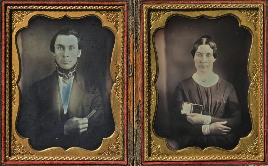 The Music Teacher and His Wife, by Unknown, 1854