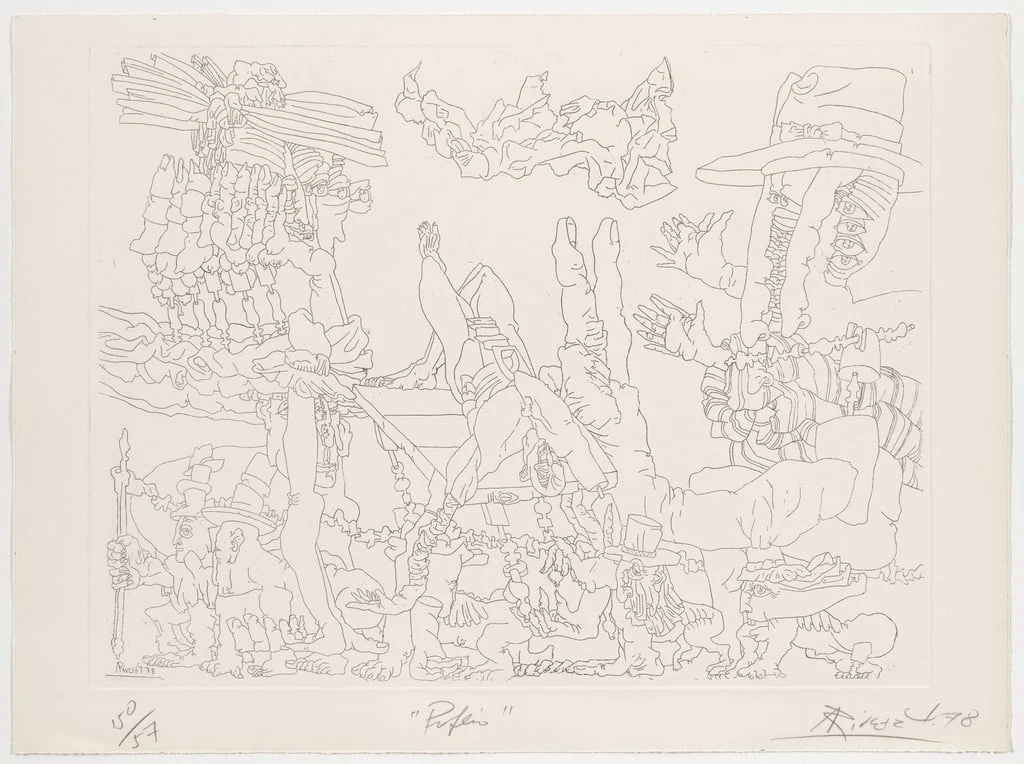 Untitled, by Augusto Rivera, ink, 1978