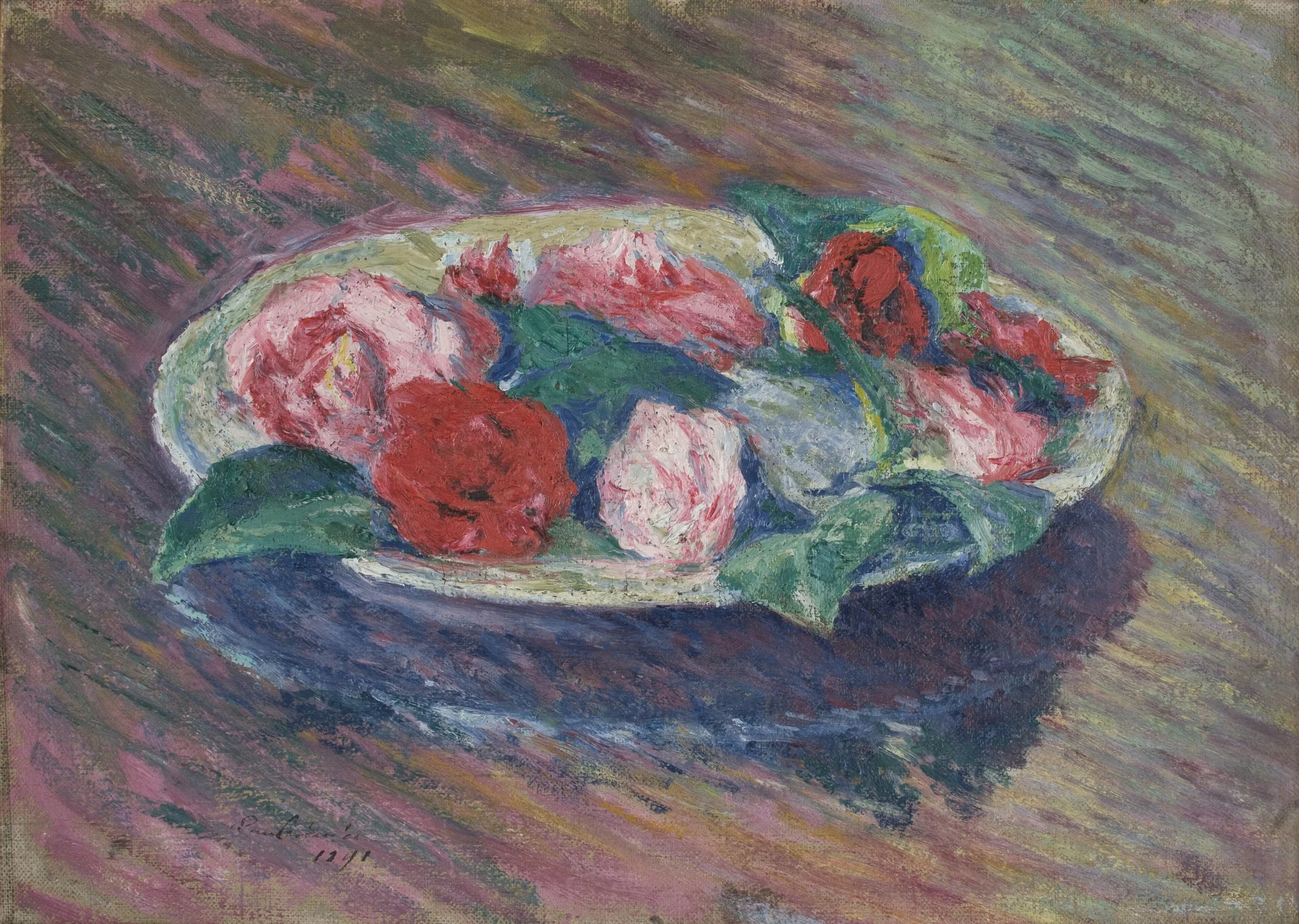 Camellias in a Bowl, by Józef Pankiewicz, oil, 1896