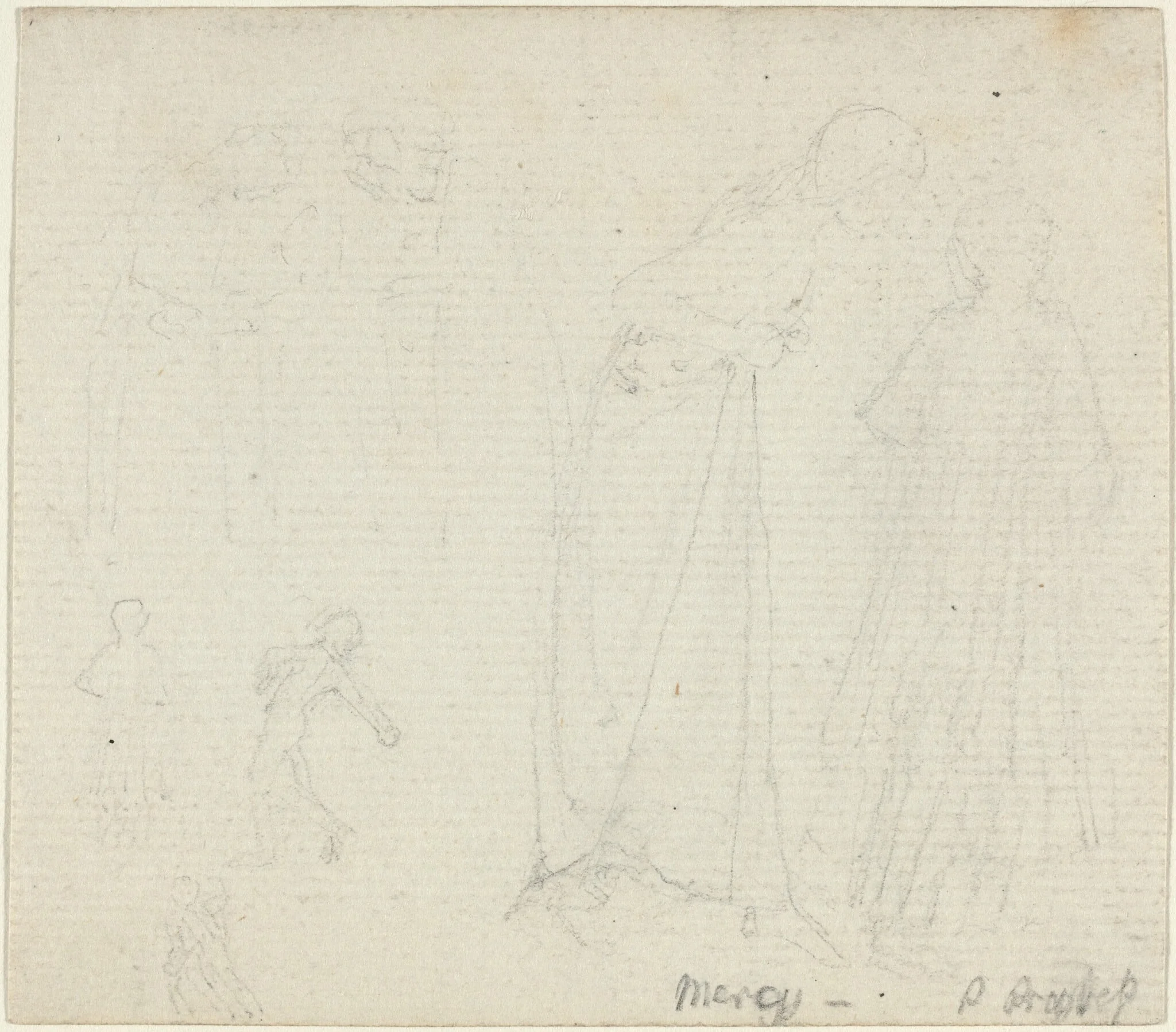 Figure Studies, by John Flaxman, graphite, 1790