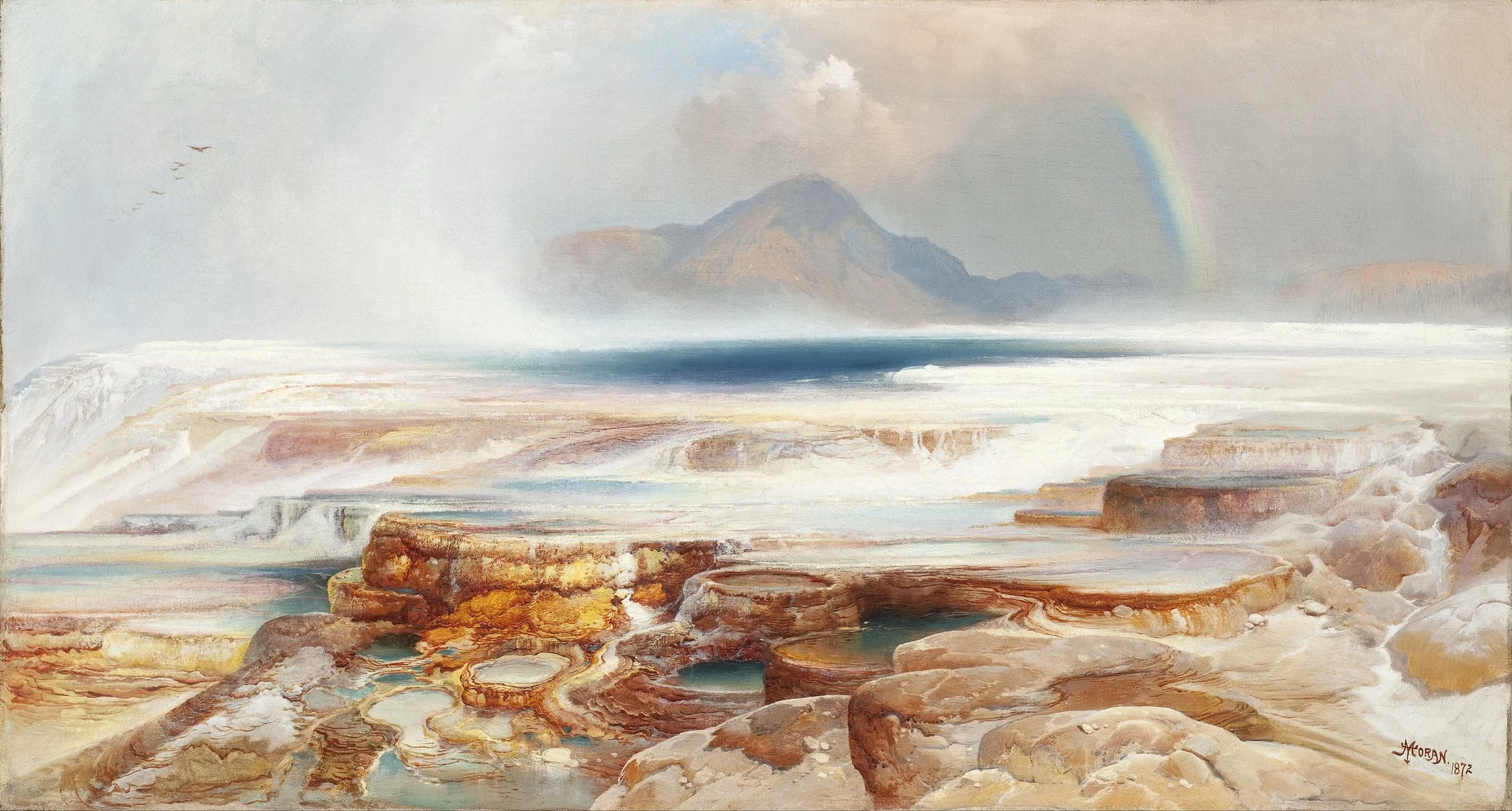 Hot Springs of the Yellowstone, by Thomas Moran, oil, 1872